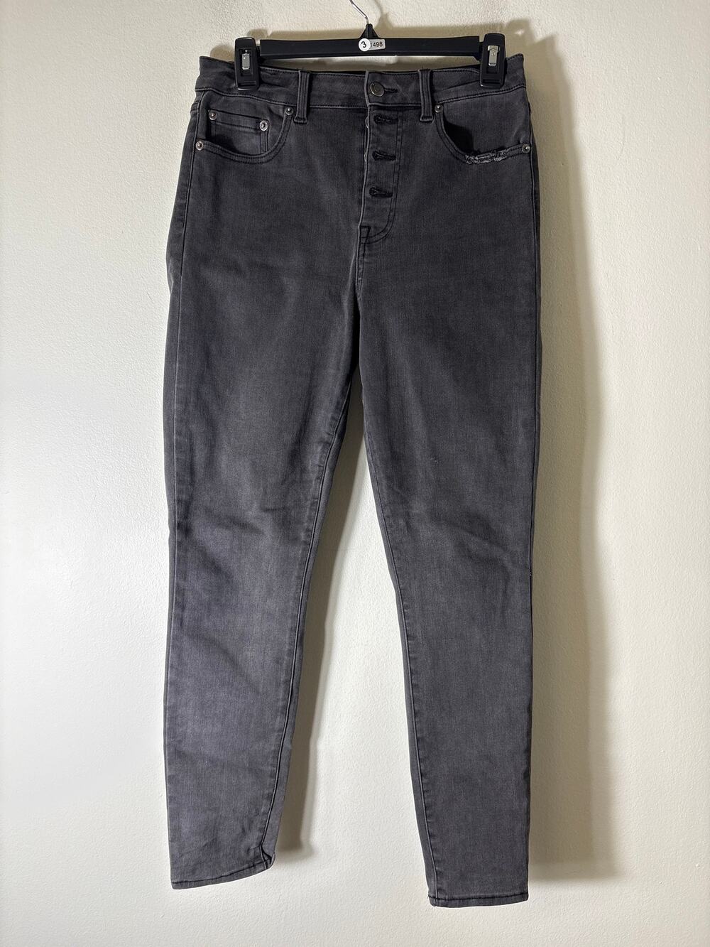 Pistola Charcoal Button Fly Skinny Denim Jeans Sz 29